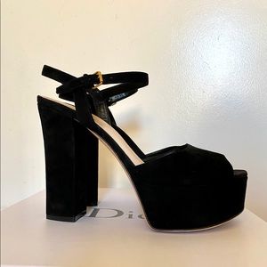 Dior suede platform heels size 10